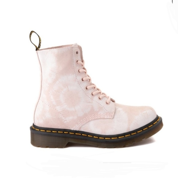Dr. Martens Tie-Dye Print in Shades of Pastel Pink and White - Picture 3 of 16